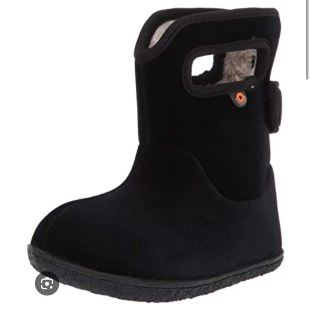 Black velvet size 4 toddler baby rain snow boots insulated boy girl